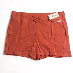 Calvin Klein Jeans Women's Waffle-Knit Mid-Rise Pull-on Shorts, Size XL, New